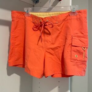 Fashion Bug Orange Surf Board Shorts Quick-Dry Casual Beach Wear